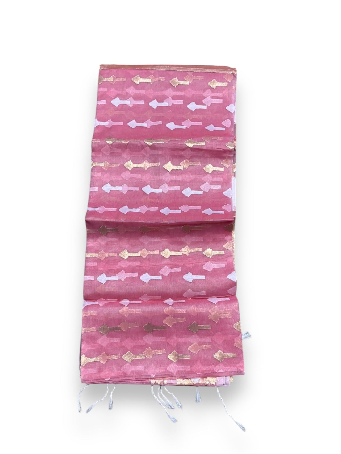 TRADITIONAL ORGANZA MASLINE JARI JAMDANI SAREE - INDIAN ETHNIC WEAR FOR WOMEN- 03