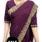 TRADITIONAL PURPLE PARTY WEAR STONEWORK SAREE WITH READY BLOUSE - 023