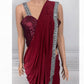TRADITIONAL READY TO WEAR SAREE WITH READY BLOUSE– ETHNIC WEAR FOR WOMEN-J2