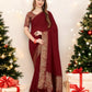 VICHITRA SILK EMBROIDERY SAREE – ELEGANT ETHNIC WEAR FOR WOMEN- 01