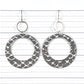 STYLISH SILVERY-GREY SNAKESKIN PRINT HOOP EARRINGS