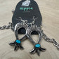 Squash Blossom and Faux Turquoise & Earring Set - 24 inch necklace