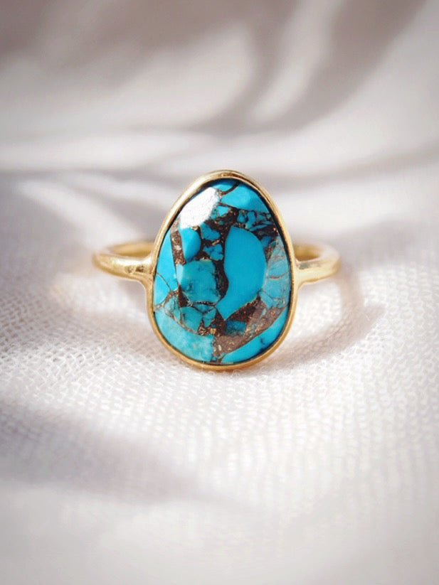 STATEMENT TURQUOISE RING - KAHIAU