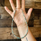 Sterling Melon & Turquoise Bead Choker - 14-inch