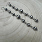 Sterling Silver Pearls dangle earrings - 3 1/2 inch drop!