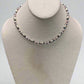 Sterling Torpedo Pearl Choker with Pink Conch - 14 inch + 3