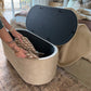 Upholstered Nesting Storage Bench, Set of 2
