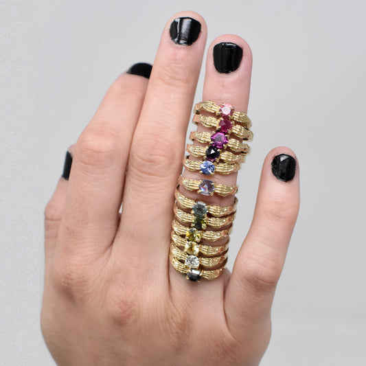 STRONGHOLD RING WITH GRAPE GARNET