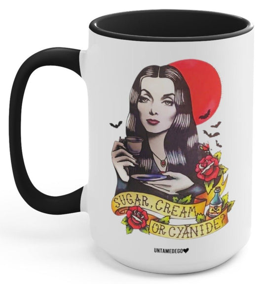 SUGAR CREAM OR CYANIDE MORTICIA 15OZ MUG