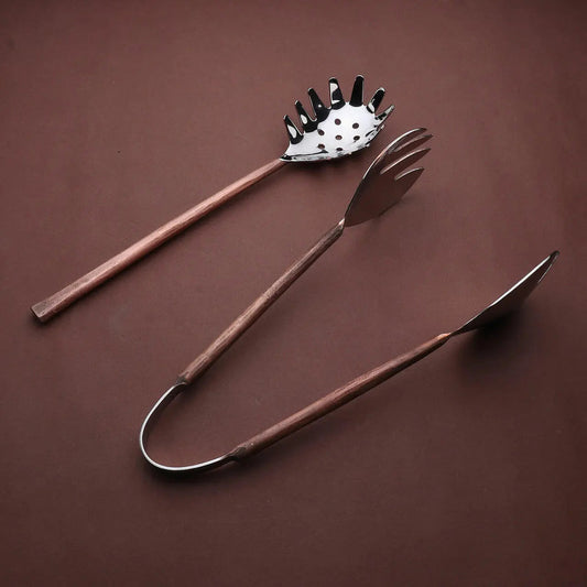 SUNDANCE PASTA SERVER & SPAGHETTI TONG SET