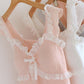 SWEET RUFFLE SHORTS PAJAMA SET / WHITE