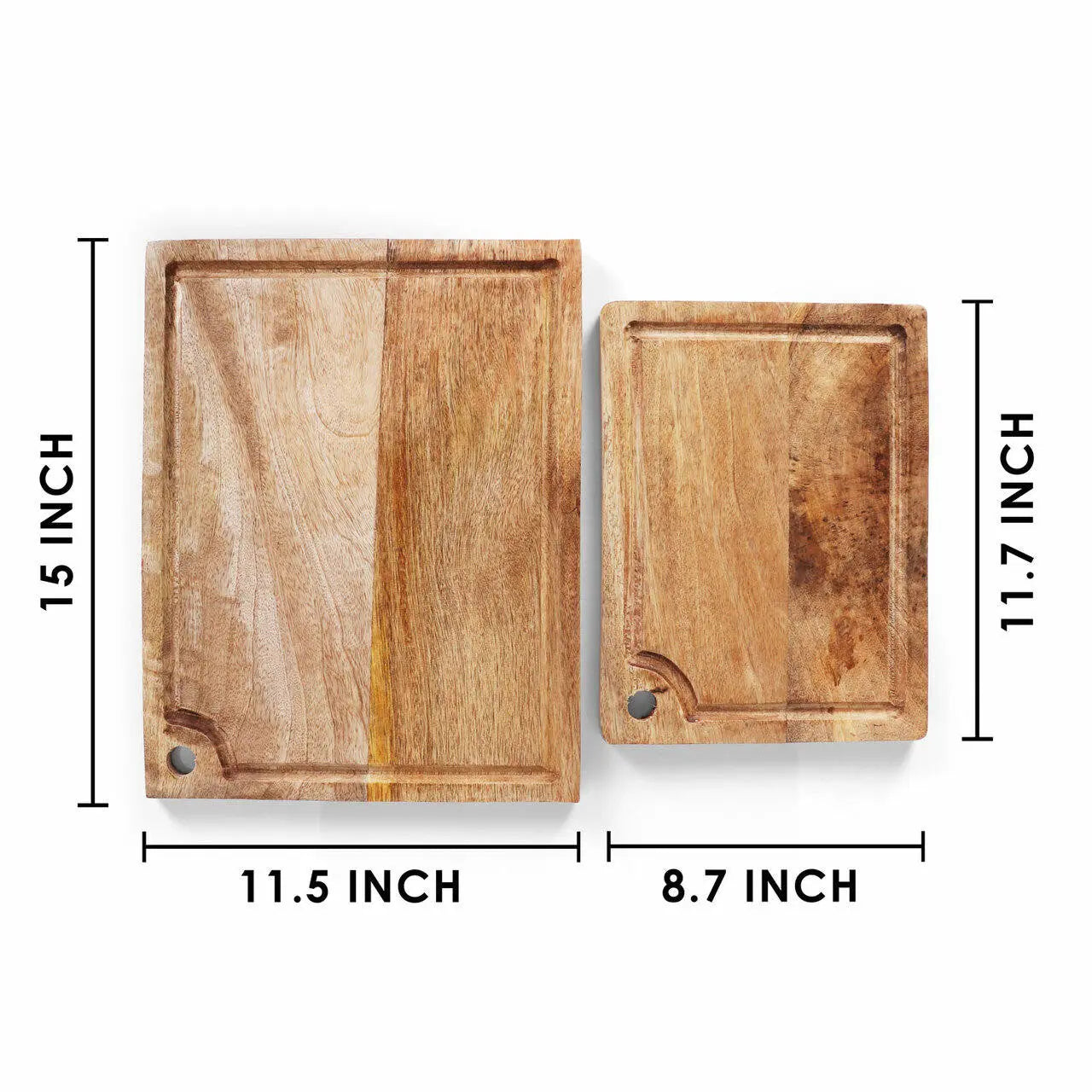 TAGLIO MANGO WOOD CUTTING BOARDS (SET OF 2)