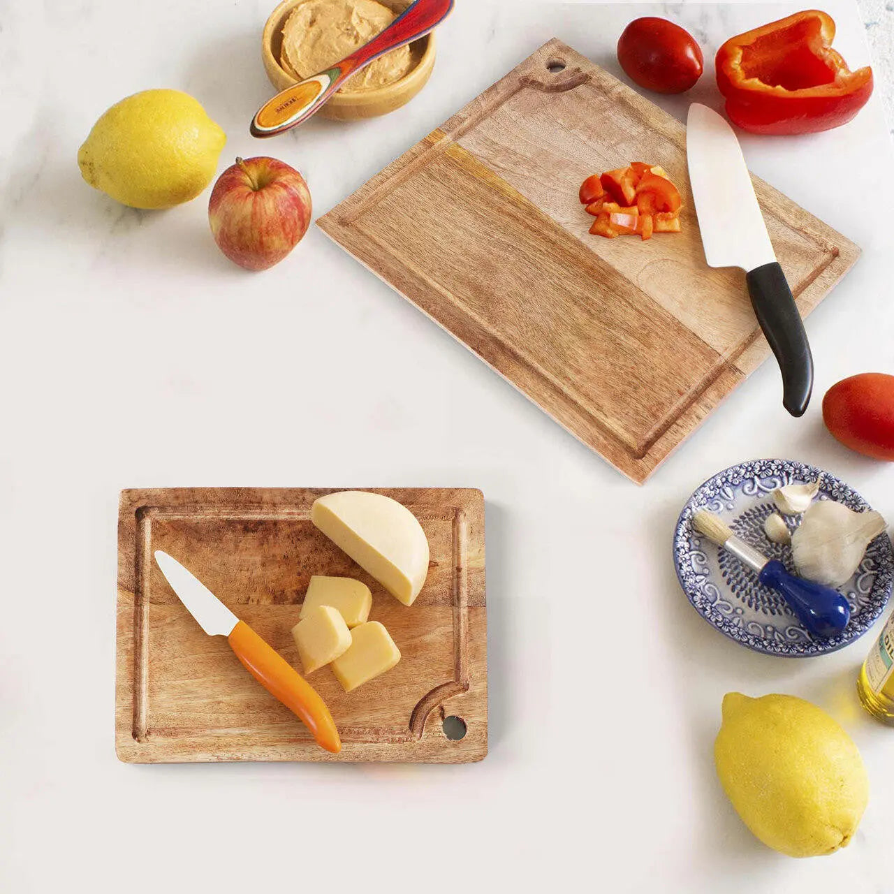 TAGLIO MANGO WOOD CUTTING BOARDS (SET OF 2)