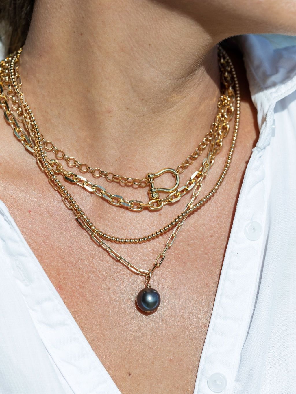 TAHITIAN PEARL PENDANT NECKLACE - MOANI