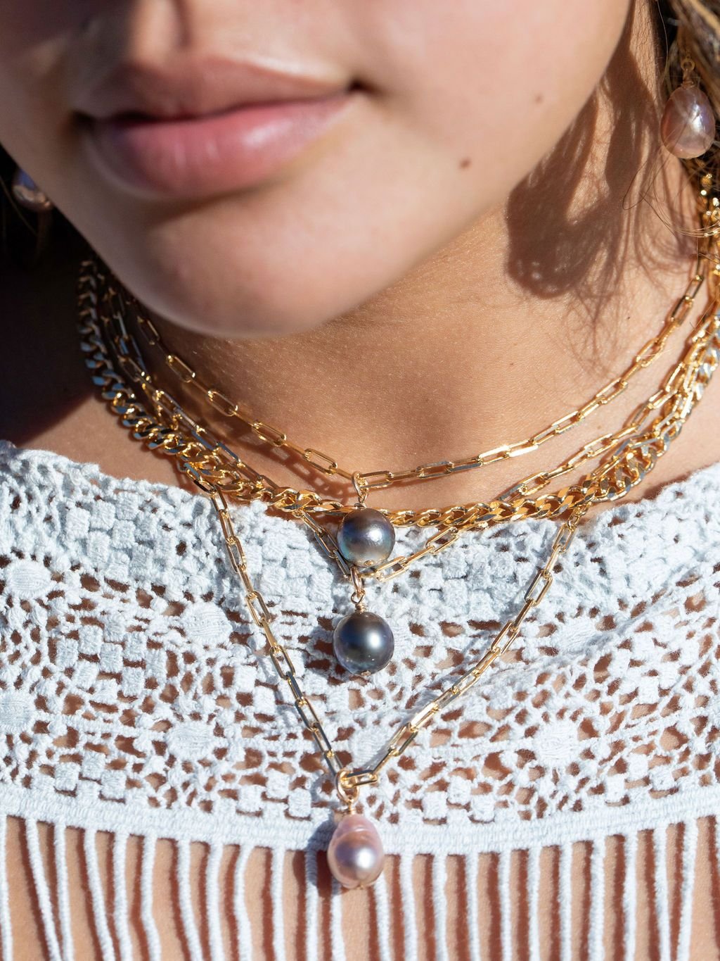 TAHITIAN PEARL PENDANT NECKLACE - MOANI