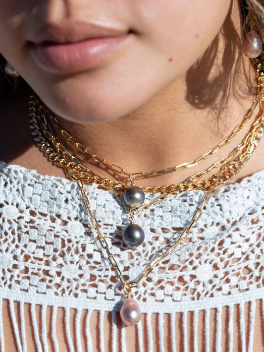 TAHITIAN PEARL PENDANT NECKLACE - MOANI