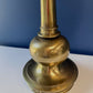 TALL VINTAGE BRASS LAMP & GOLD SHADE