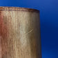 TALL VINTAGE BRASS LAMP & GOLD SHADE