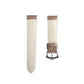 TAUPE SAFFIANO FOLDED EDGE WHITE STITCHES WATCH STRAP