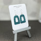 TEAL GRASSCLOTH OPEN ARCH EARRINGS - SMALL - SILVER