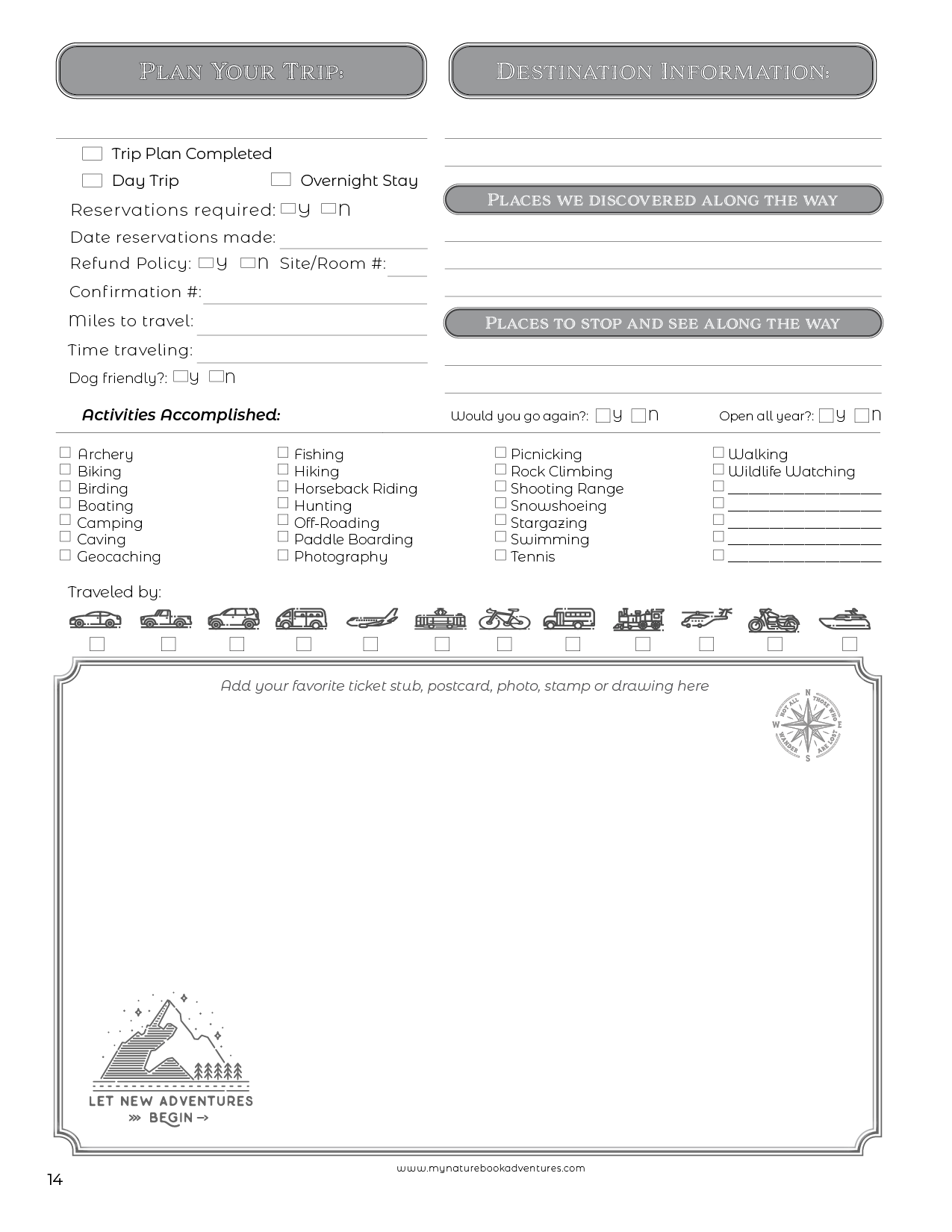 TENNESSEE STATE PARKS - ADVENTURE PLANNING JOURNAL
