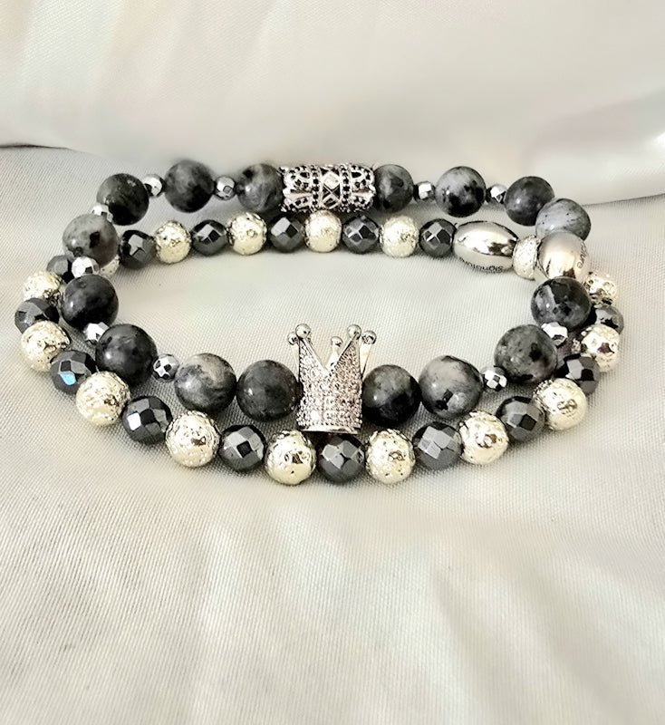 THE SILVER LARVIKITE CROWN SET