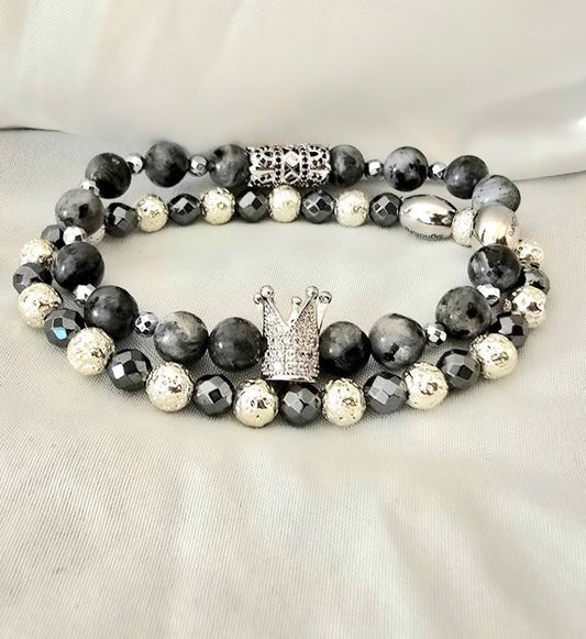 THE SILVER LARVIKITE CROWN SET