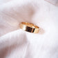 THICK GOLD FLAT BAND RING - HALOA