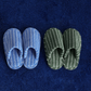 THIN STRIPED HOUSE SLIPPERS