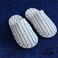 THIN STRIPED HOUSE SLIPPERS