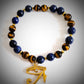 TIGER EYE AND LAPIS LAZULI EVIL EYE BRACELET