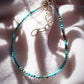 TINY TURQUOISE BEAD ANKLET - KALILINOE