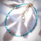 TINY TURQUOISE BEAD ANKLET - KALILINOE