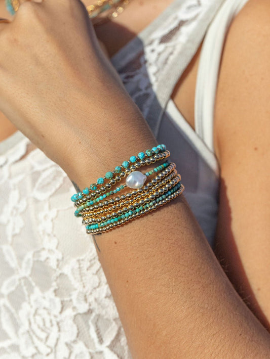 TINY TURQUOISE BRACELET - KALILINOE