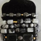 TOURMALINE QUARTZ AND BLACK ONYX BRACELET