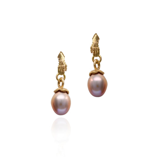 TREASURY EARRINGS WITH SPICE PEARLS