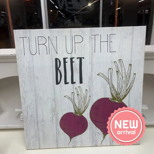 TURN UP THE BEET 24X24 CANVAS-Thriftique Marketplace