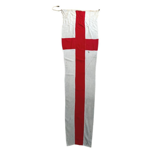 VINTAGE RED & WHITE CROSS NAUTICAL FLAG