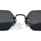 VONNE HEXAGON FRAMELESS SUNGLASSES