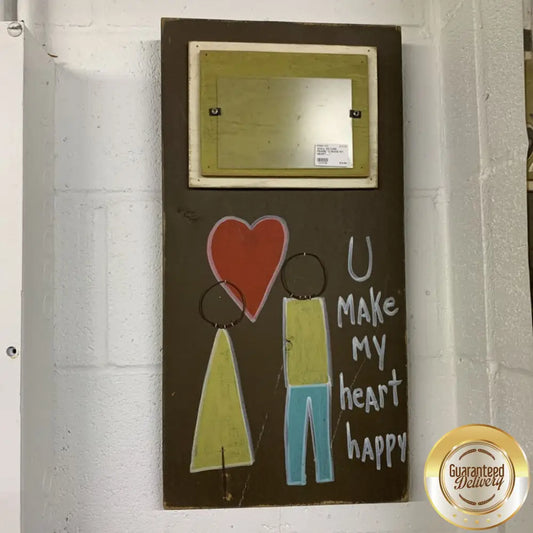 WALL PICTURE FRAME "U MAKE MY HEART......."-Thriftique Marketplace