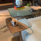 C-SHAPED LUXURY RESIN END / SIDE TABLE - UNIQUE GIFT IDEA