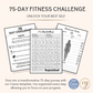 75-Day Fitness Challenge Canva Template - Editable Daily Planner