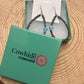 Western Cross with Faux Turquoise Metal Pearl Teardrop Earrings - 2 1/2 inch drop