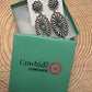 Western Double Concho Earrings with Faux Turquoise