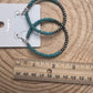 Western Faux Pearls and Faux Turquoise Hoop Earrings - 2 1/2 inch drop
