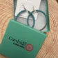 Western Faux Pearls and Faux Turquoise Hoop Earrings - 2 1/2 inch drop