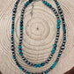 Western Faux Sterling Pearl and Faux Turquoise Necklace - 18 and 22 inch set