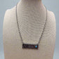 Western Faux Tooled Bar Necklace with Faux Turquoise - 18 inch + 3