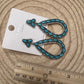 Western Teardrop Faux Turquoise earrings - 2 1/2 inch drop