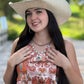 White Stone Faux Squash Blossom Necklace - 16 inch + 3